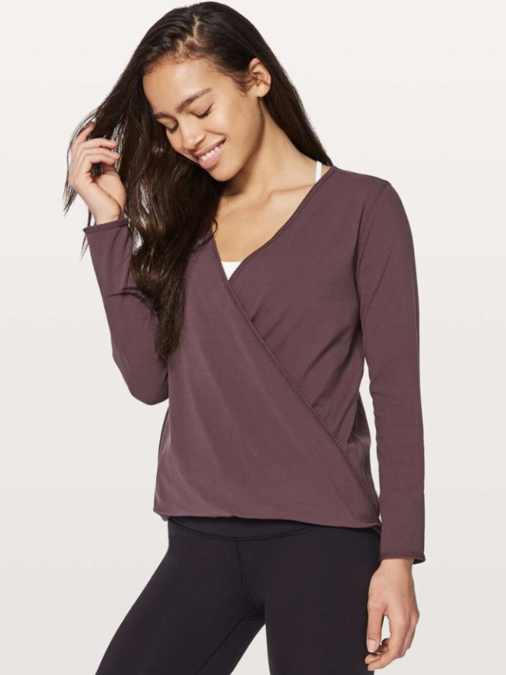 Lululemon Full Freedom Long Sleeve Black Cherry
